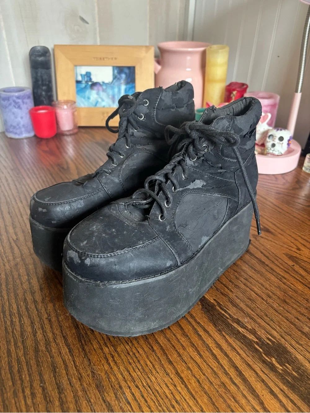 Black Platform Sneakers